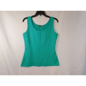 Judy P Womens Teal Green Micro Nylon Spandex Scoop Neck Tank Top Size M USA Made